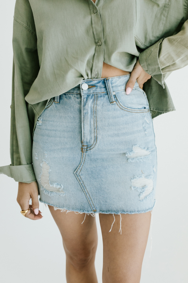 Coulter Mini Skirt – Denim
