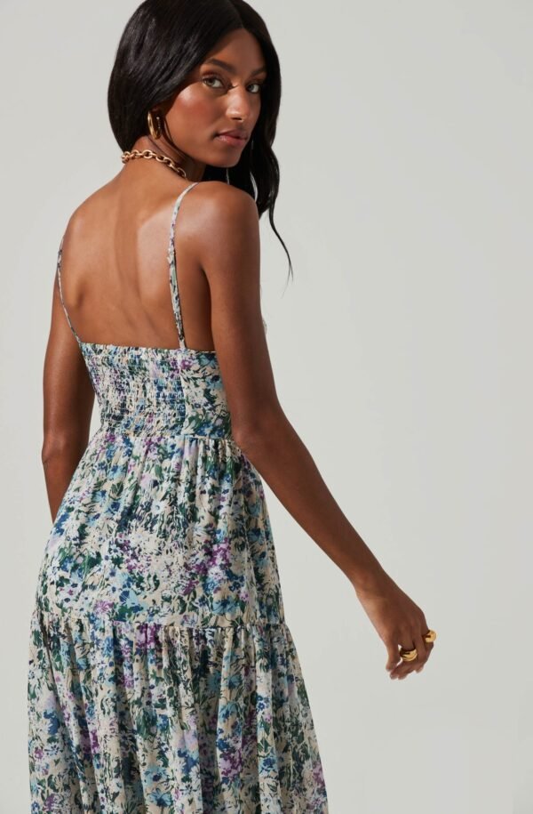Brandy Floral Cinched Front Cutout Maxi Dress - 图片 4