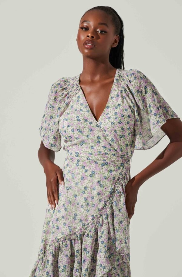 Adella Floral Ruffle Midi Dress - 图片 2