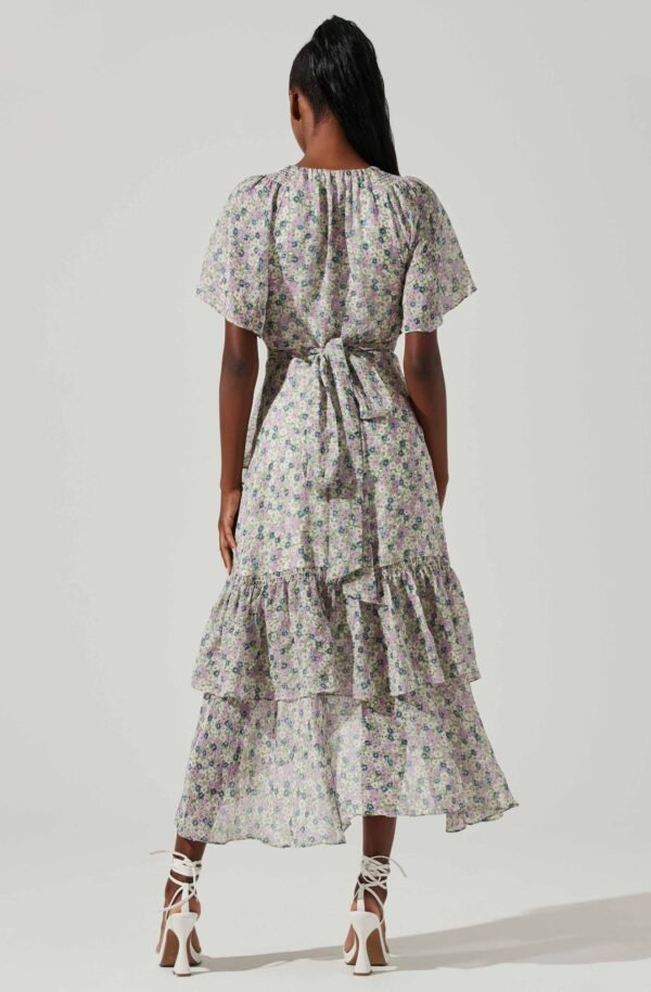 Adella Floral Ruffle Midi Dress - 图片 4