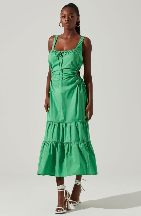 Bridget Side Cutout Tiered Midi Dress - 图片 6