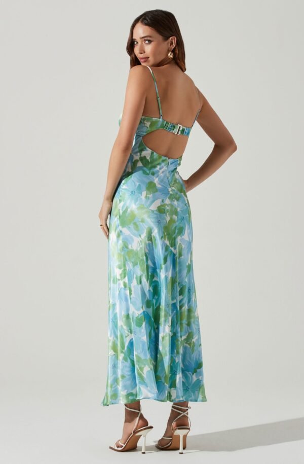 Bellerose Satin Floral Cutout Midi Dress - 图片 4