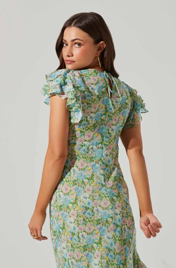 Celestine Floral Ruffle Midi Dress - 图片 15