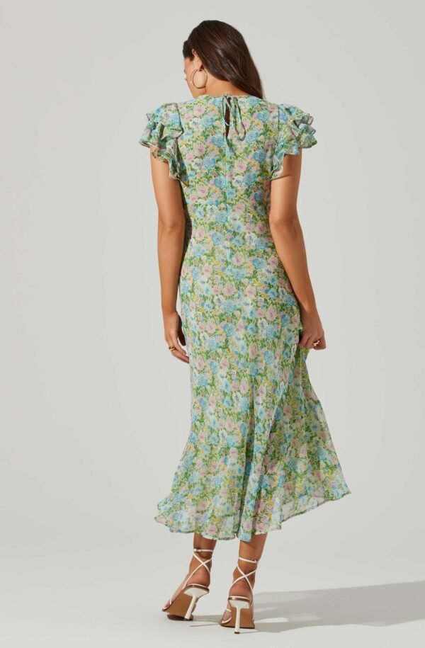 Celestine Floral Ruffle Midi Dress - 图片 16