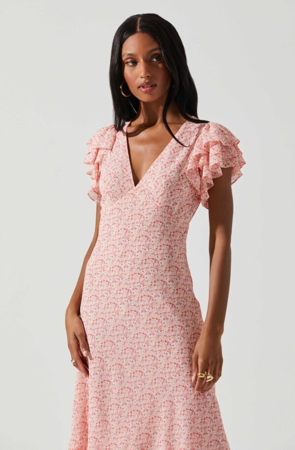 Celestine Floral Ruffle Midi Dress - 图片 10