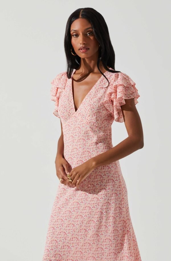 Celestine Floral Ruffle Midi Dress - 图片 8