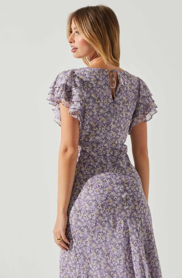 Celestine Floral Ruffle Midi Dress - 图片 5