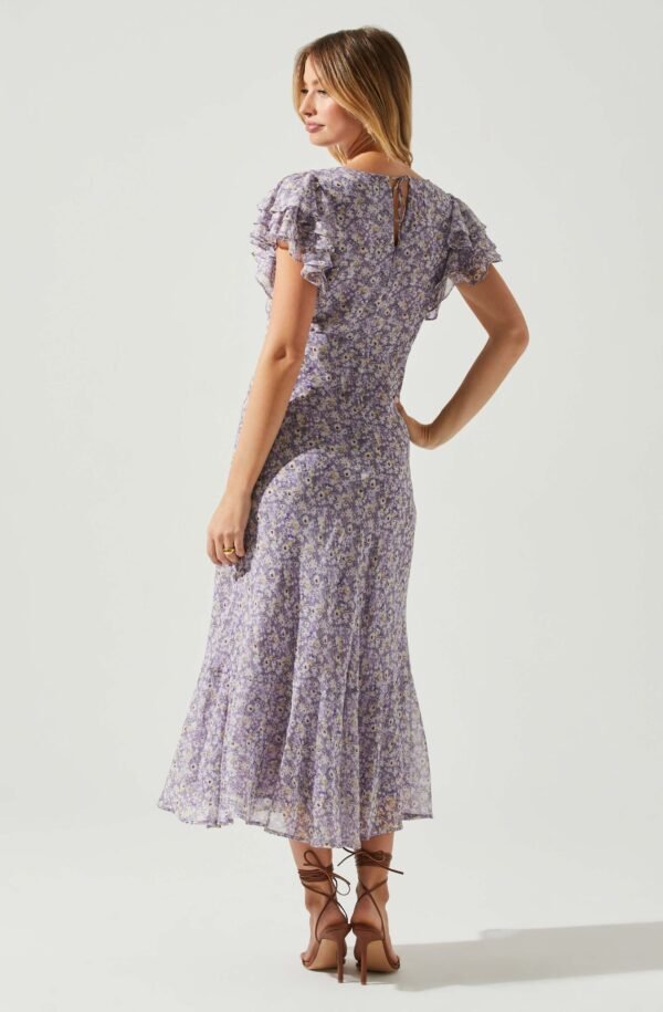 Celestine Floral Ruffle Midi Dress - 图片 6