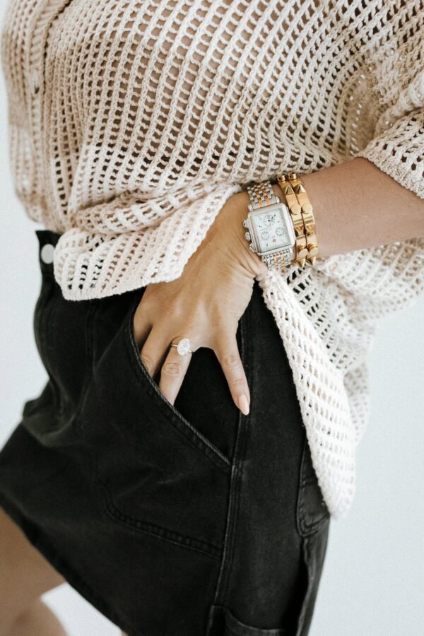 Bonjour Denim Mini Skirt – Black - 图片 4