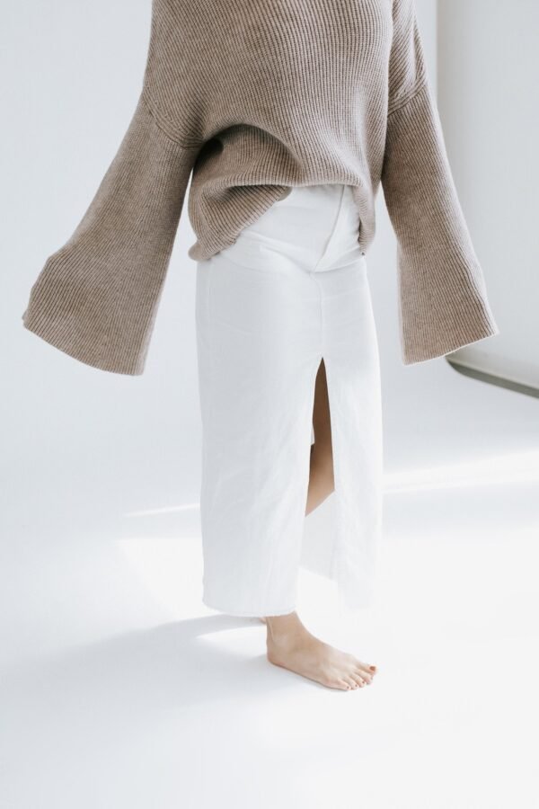 Staycation Denim Skirt – White - 图片 7