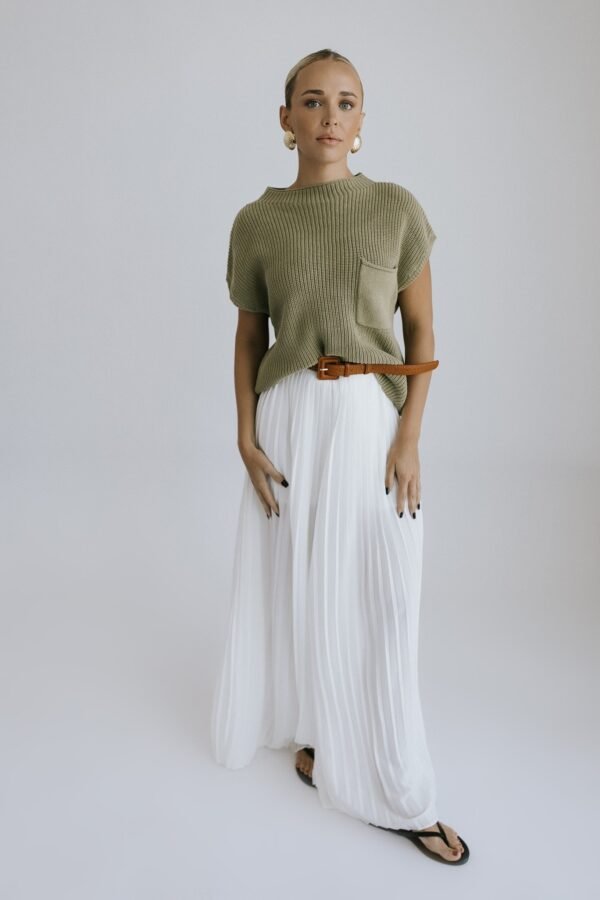Leave It To Me Pleated Pant – White - 图片 2