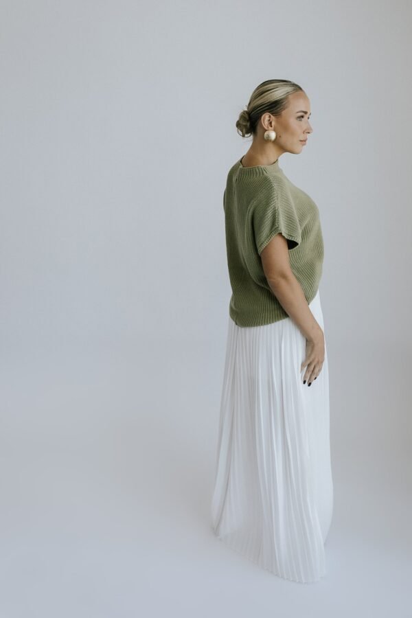 Leave It To Me Pleated Pant – White - 图片 3