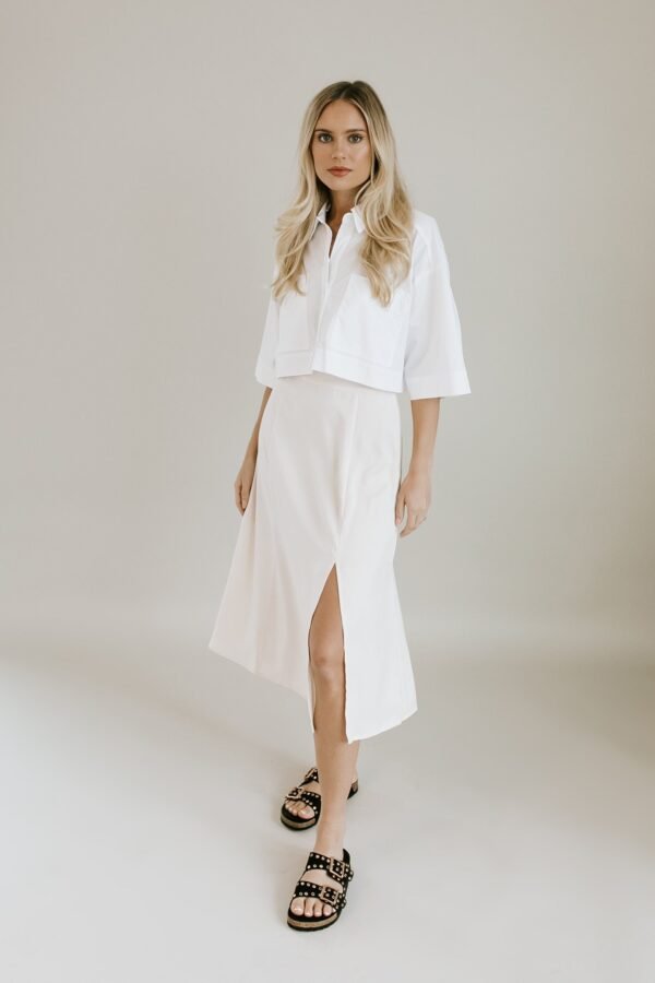 Hendricks Side Slit Midi Skirt – Champagne - 图片 2
