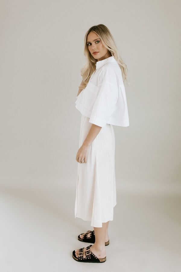 Hendricks Side Slit Midi Skirt – Champagne - 图片 4